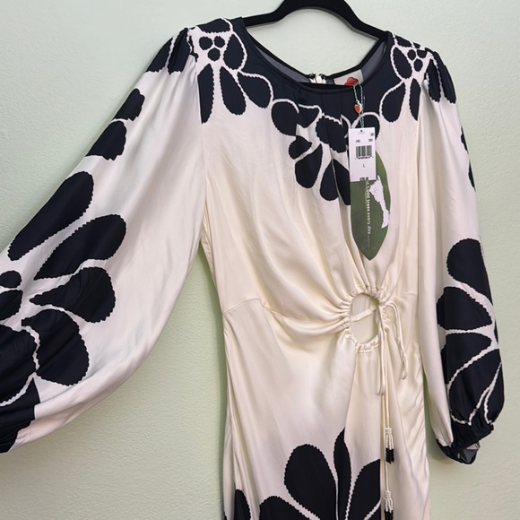 FARM Rio Palermo Floral Long Sleeve cutout Dress size L - Picture 5 of 13